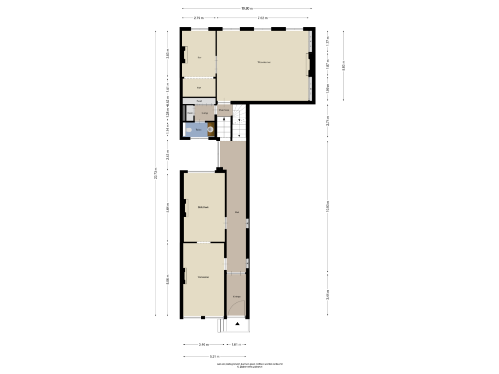 View floorplan of Bel-etage of Keizersgracht 282