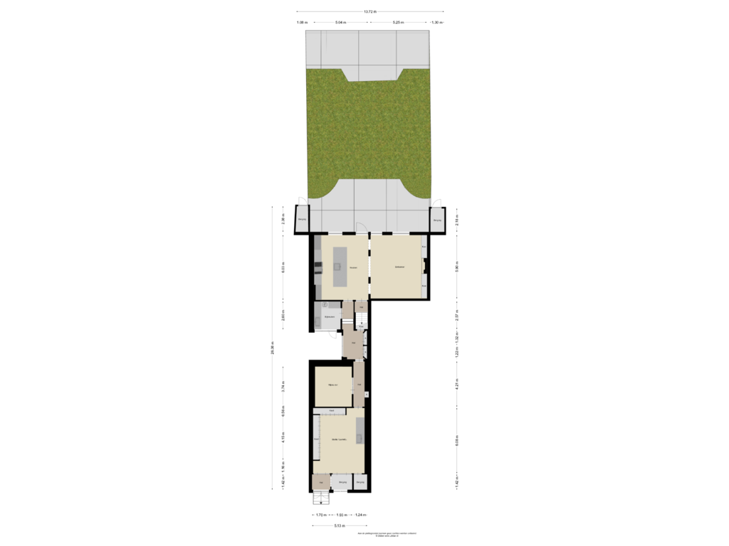 View floorplan of Tuinverdieping of Keizersgracht 282