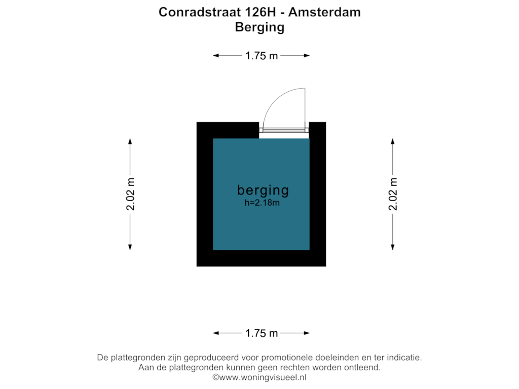 Bekijk plattegrond van BERGING van Conradstraat 126-H