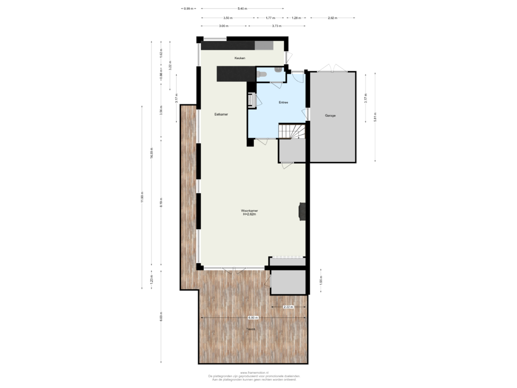 Bekijk plattegrond van Begane Grond van Gerrit Voorenkade 6