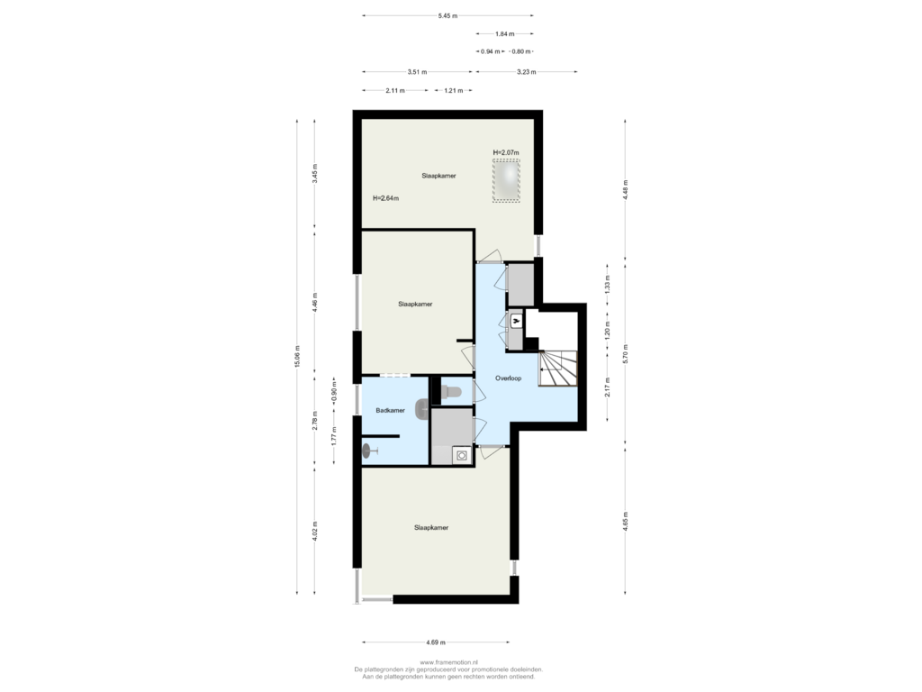 Bekijk plattegrond van Verdieping 2 van Gerrit Voorenkade 6