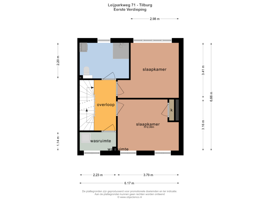 Bekijk plattegrond van EERSTE VERDIEPING van Leijparkweg 71