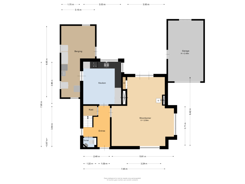 Bekijk plattegrond van Begane grond van Goudheuvelstraat 6