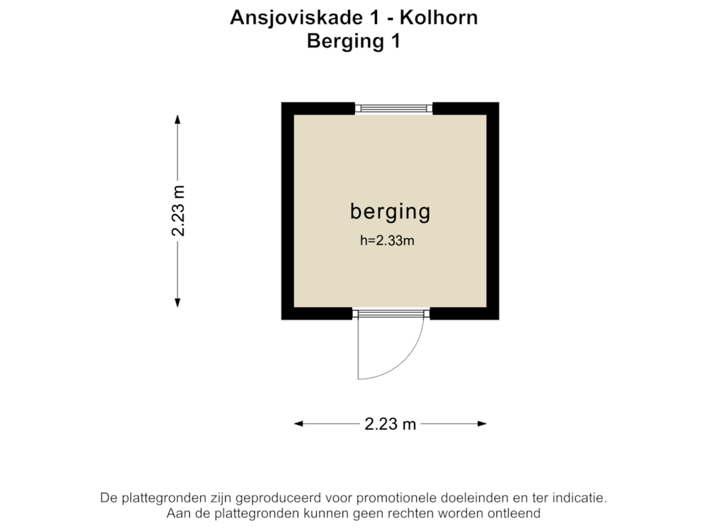 Bekijk plattegrond van BERGING 1 van Ansjoviskade 1