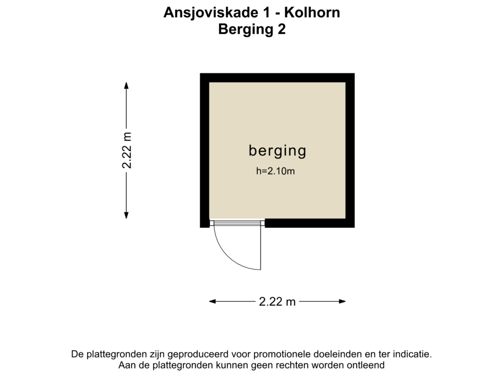 Bekijk plattegrond van BERGING 2 van Ansjoviskade 1