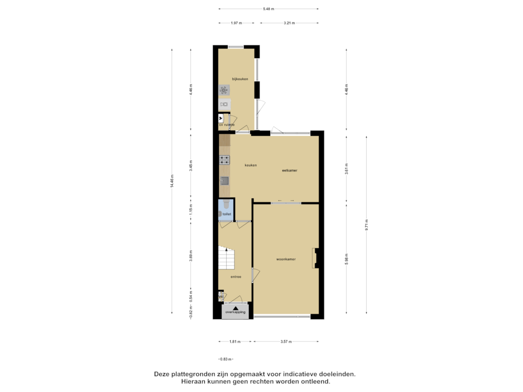 Bekijk plattegrond van Begane Grond van Lewestraat 49