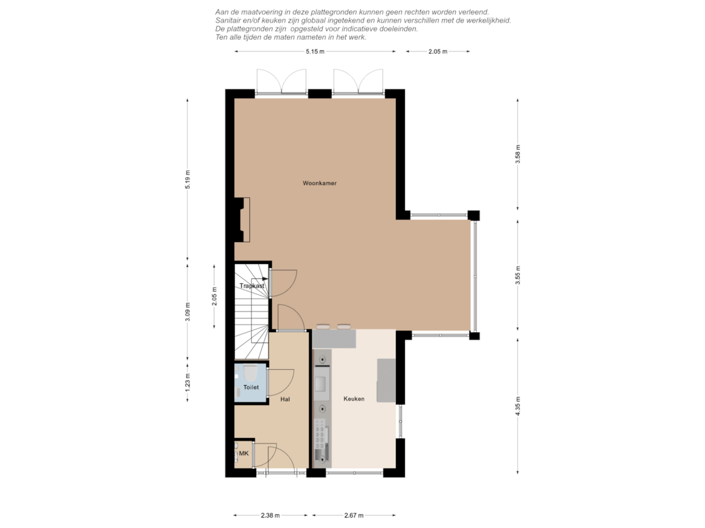 Bekijk plattegrond van Begane grond van Kastanjelaan 27