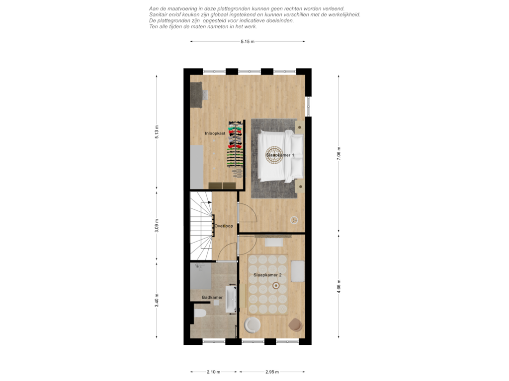 Bekijk plattegrond van 1e verdieping 3D van Kastanjelaan 27