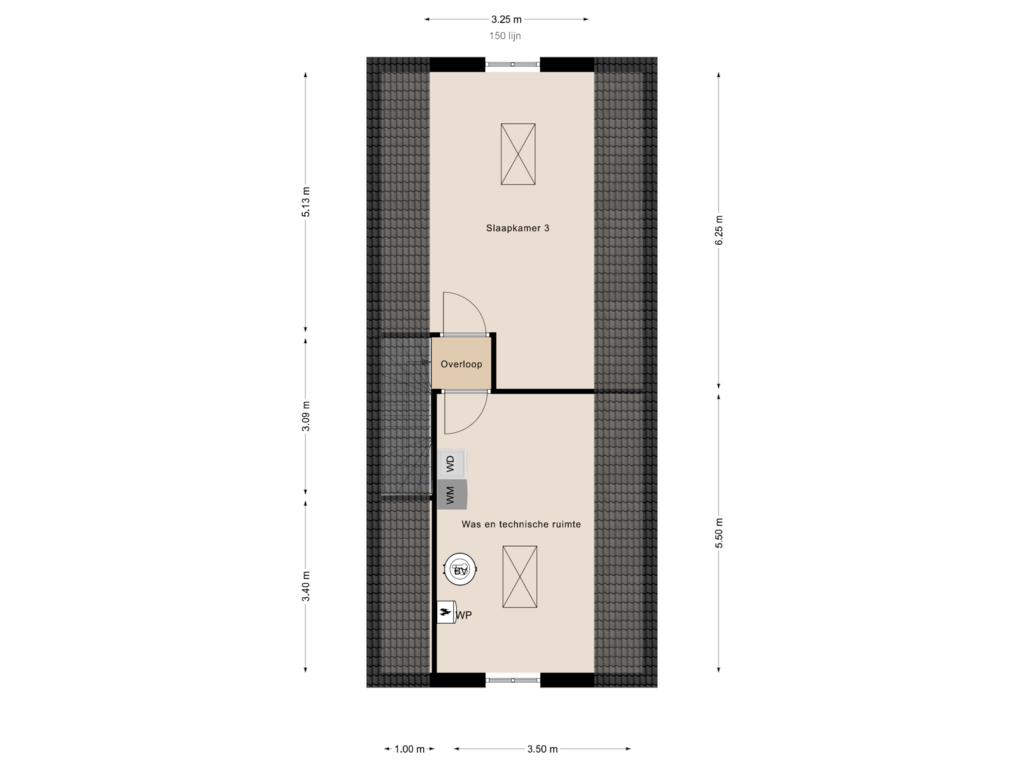 Bekijk plattegrond van 2e verdieping van Kastanjelaan 27