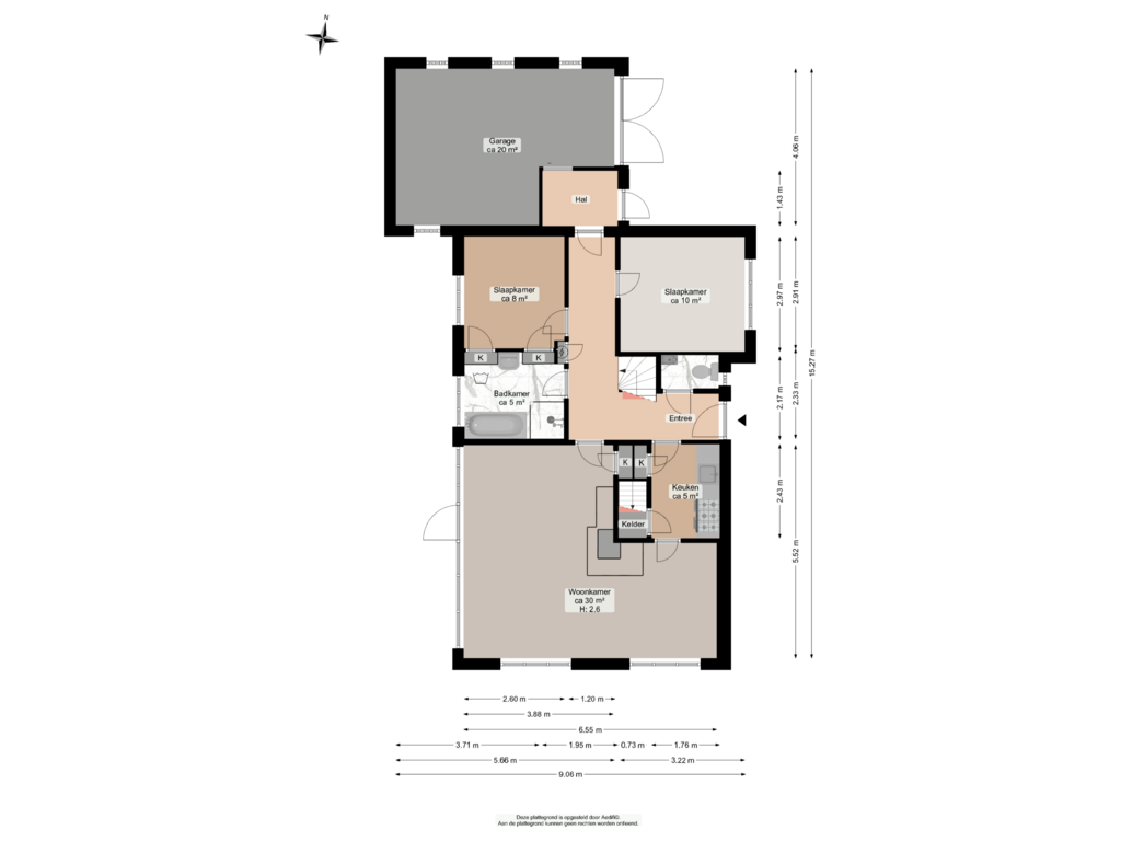 Bekijk plattegrond van Begane grond van Margrietstraat 4