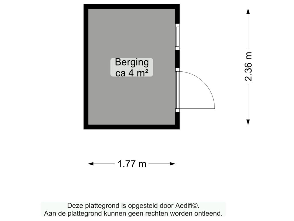 Bekijk plattegrond van Berging van Margrietstraat 4