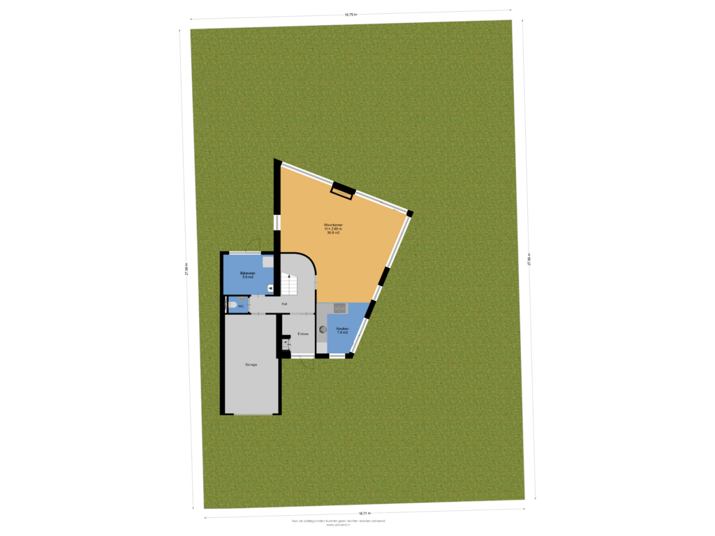 Bekijk plattegrond van Begane Grond Met Tuin van Herweystate 7