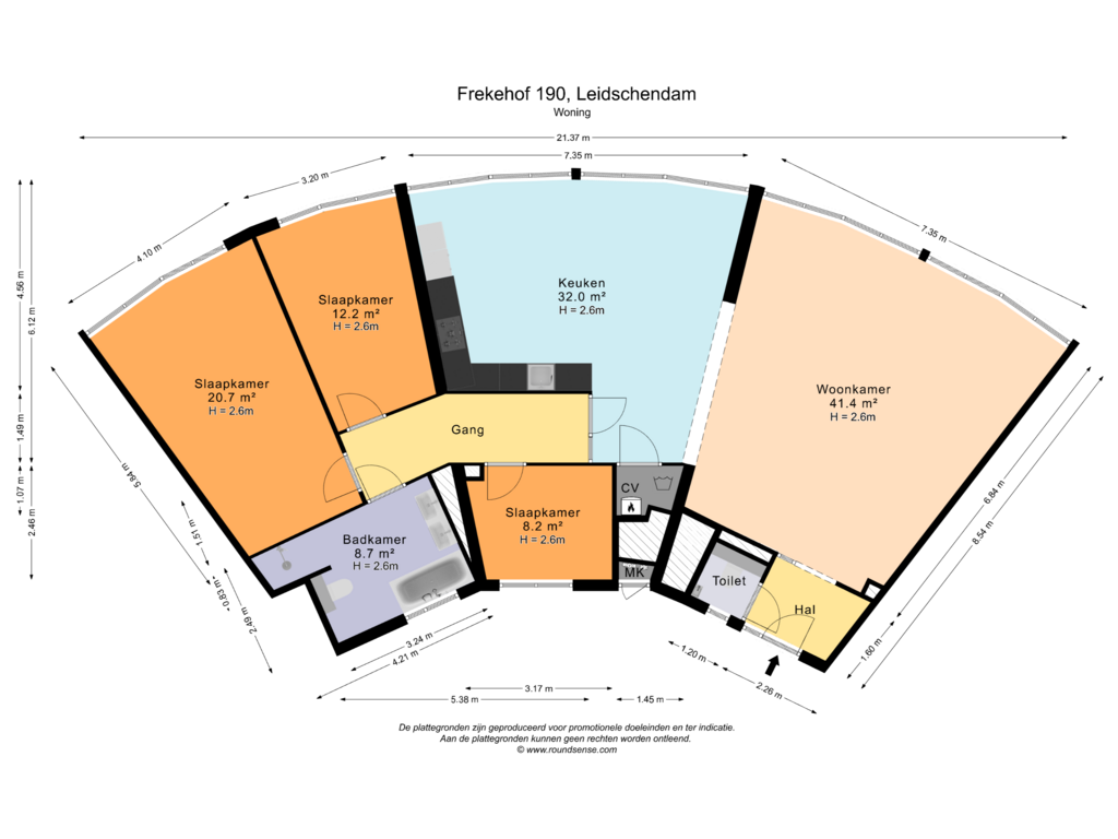 Bekijk plattegrond van Woning van Frekehof 190