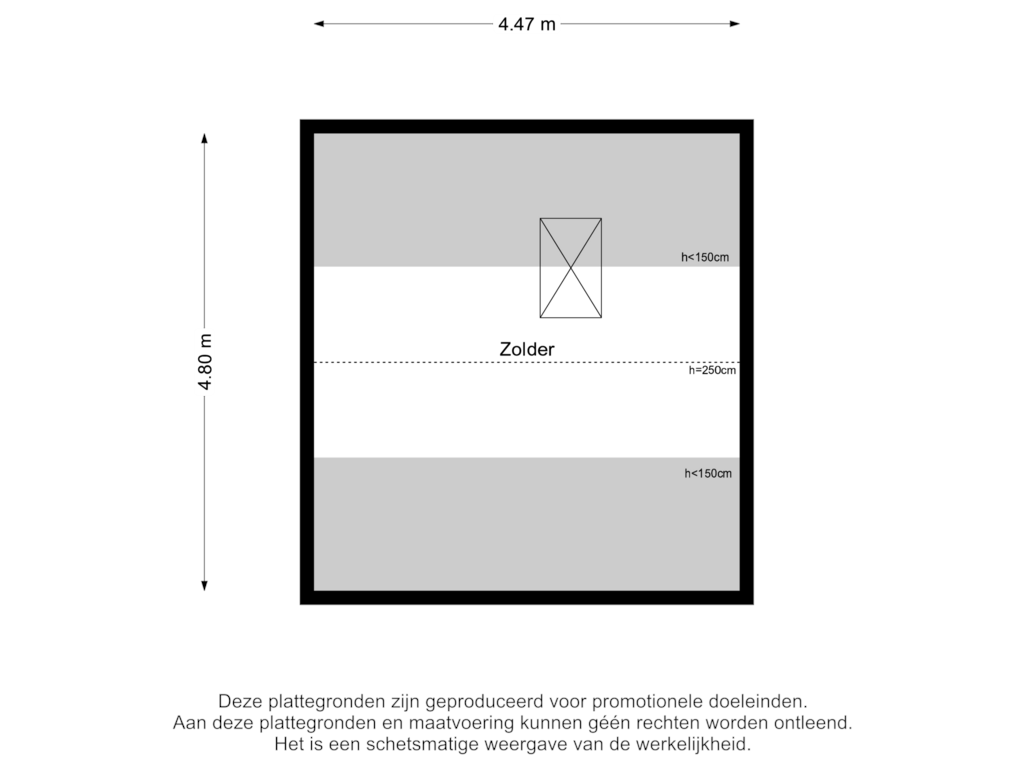 Bekijk plattegrond van Schuur Eerste Verdieping van Nieuwe Steeg 8