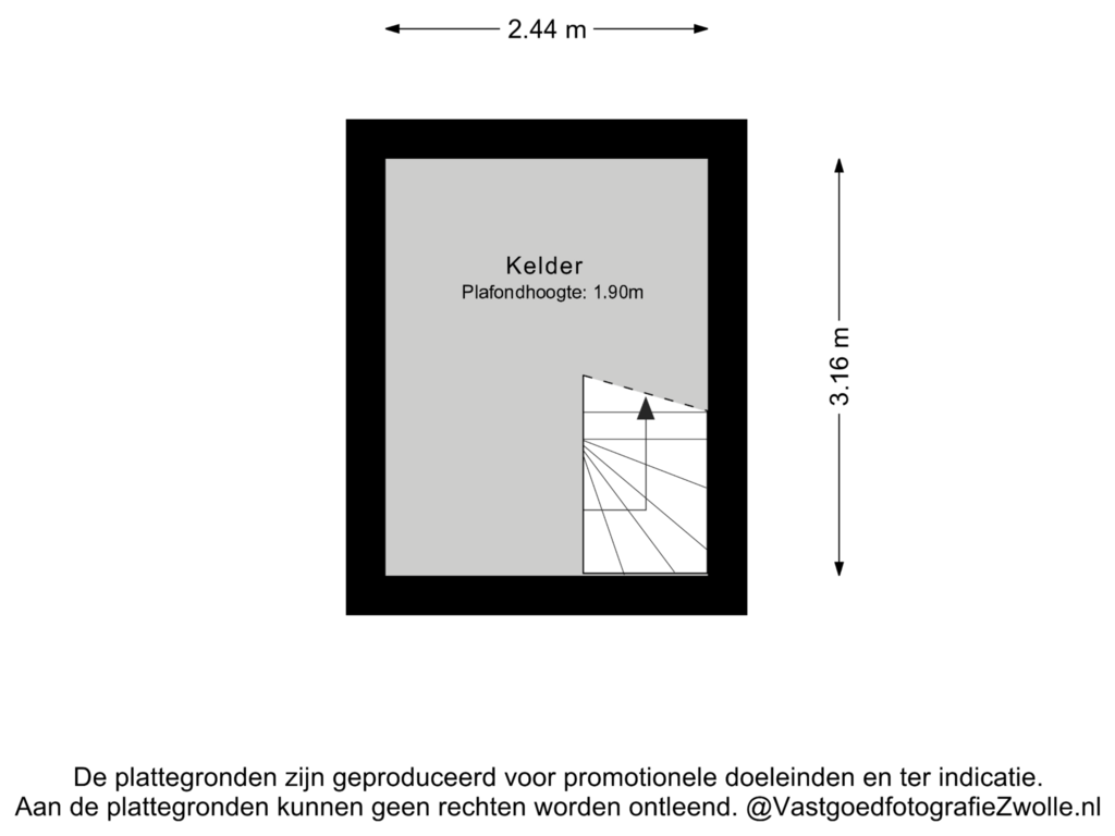 Bekijk plattegrond van Kelder van Koningin Anna Paulownastraat 13