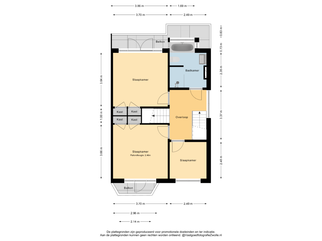 Bekijk plattegrond van 1e verdieping van Koningin Anna Paulownastraat 13