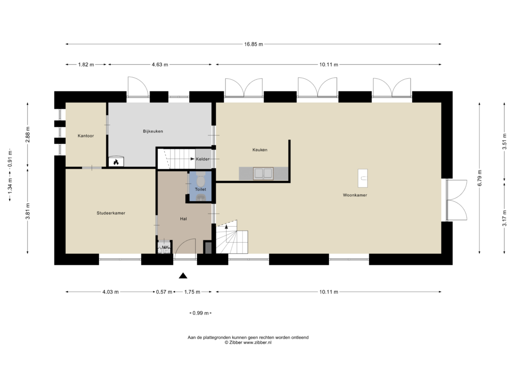 View floorplan of Begane Grond of Rijtvenweg 18