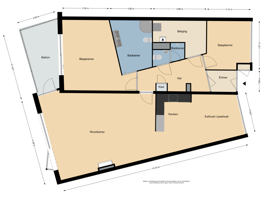 View floorplan of Appartement of Veldzigt 42