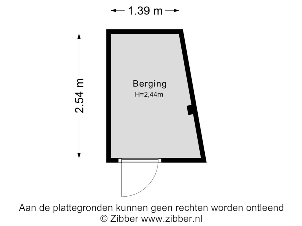 View floorplan of Berging of Huub van den Brulestraat 101