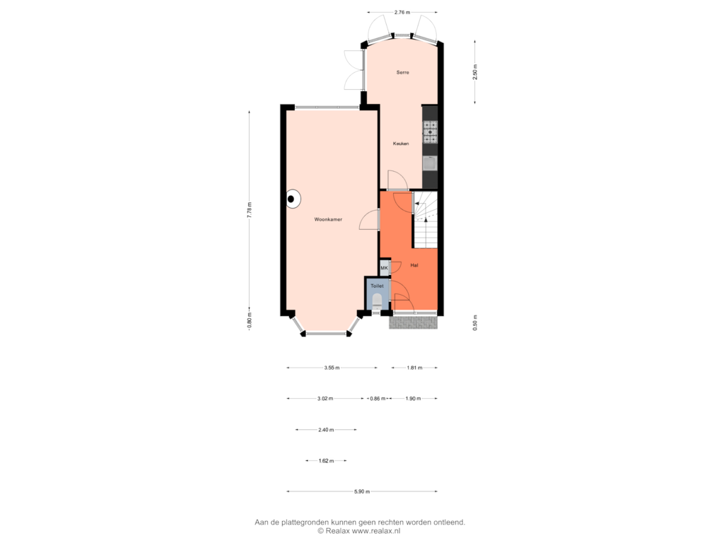 View floorplan of Begane grond of Oude Bocht 25