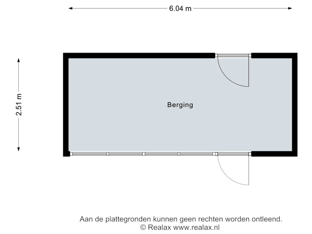 View floorplan of Berging of Oude Bocht 25