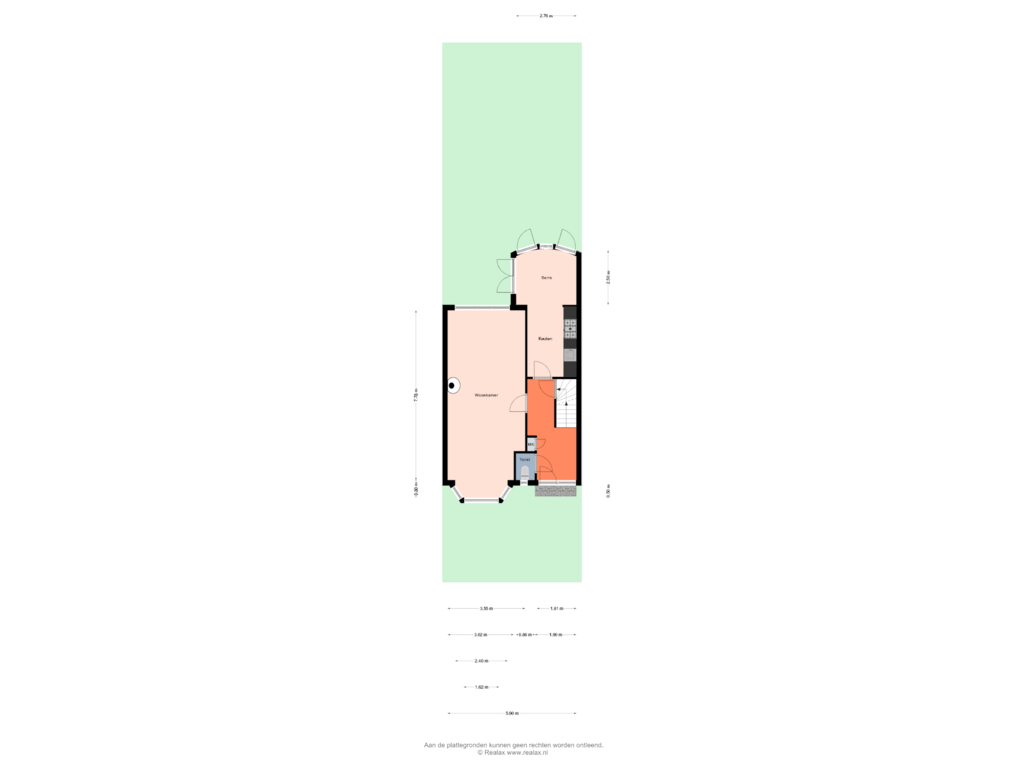 View floorplan of Begane grond Tuin of Oude Bocht 25