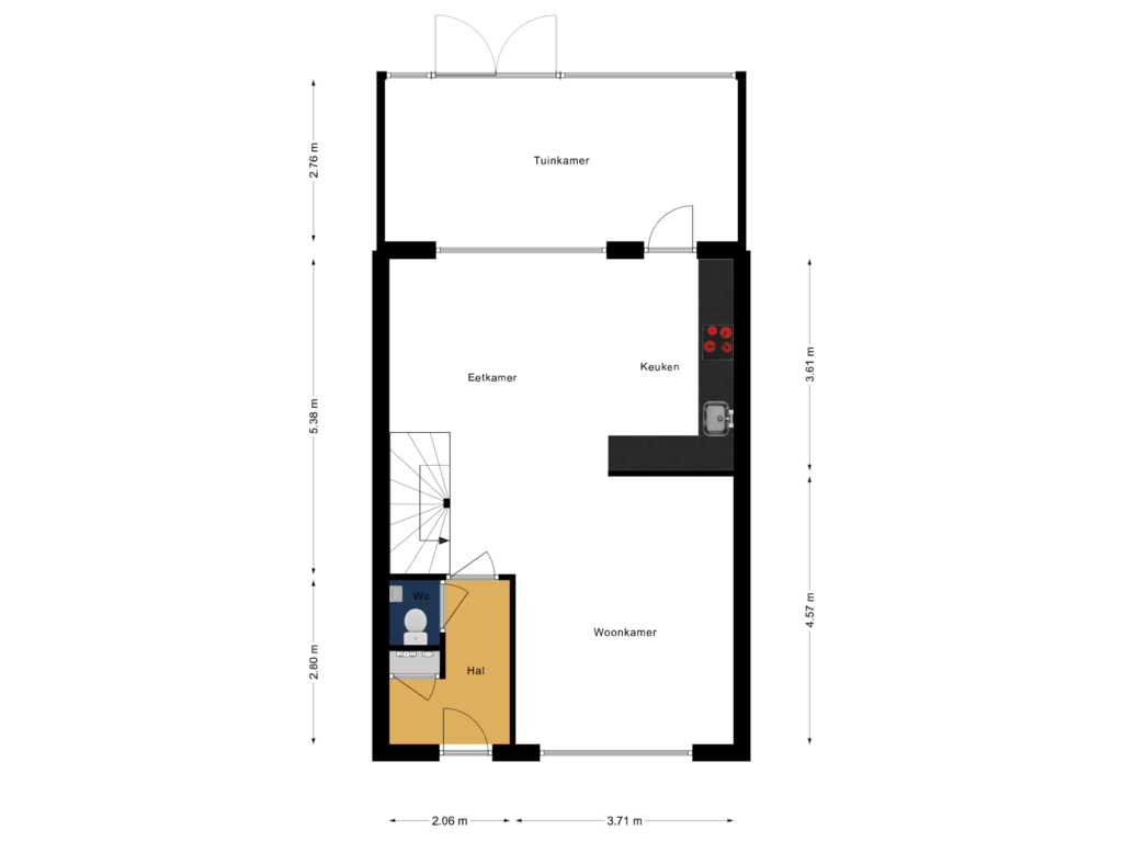 Bekijk plattegrond van Begane Grond van Livornostraat 17