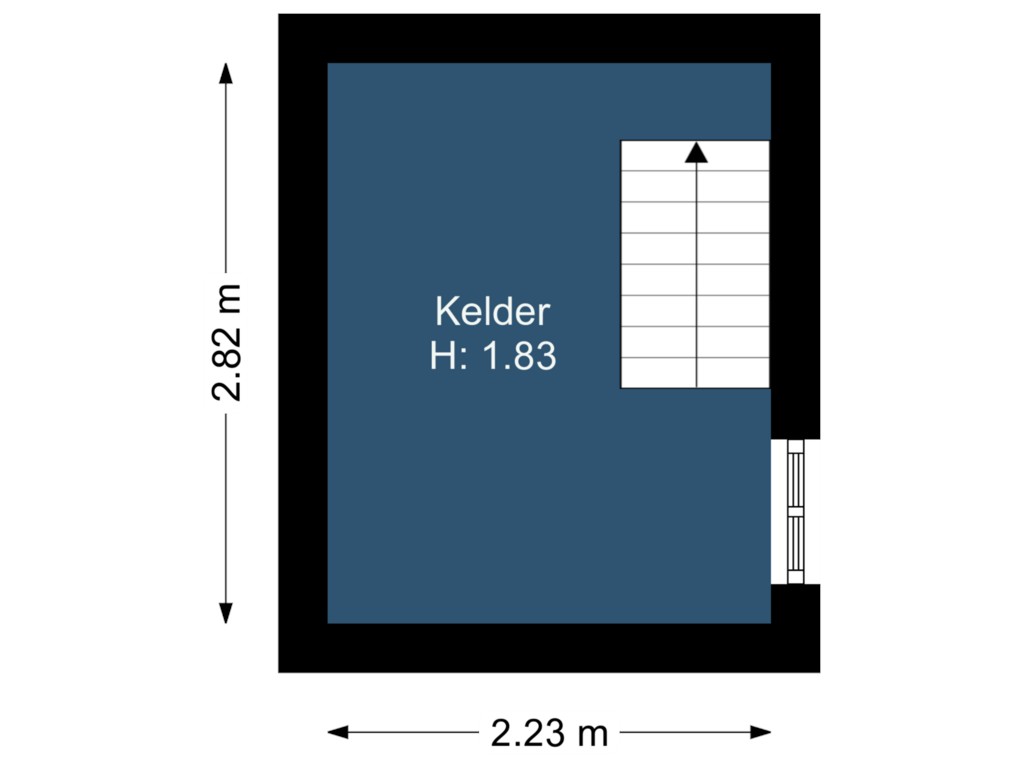 Bekijk plattegrond van Kelder van Pieter de Hooghlaan 20