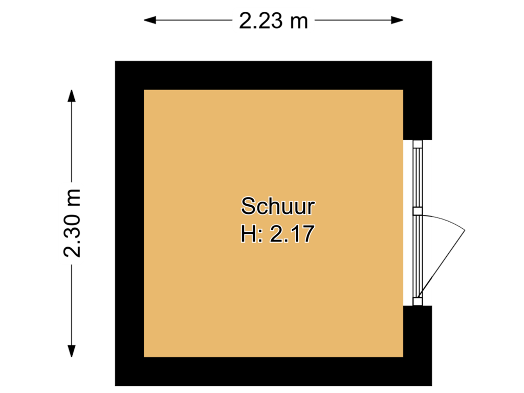 Bekijk plattegrond van Schuur van Pieter de Hooghlaan 20