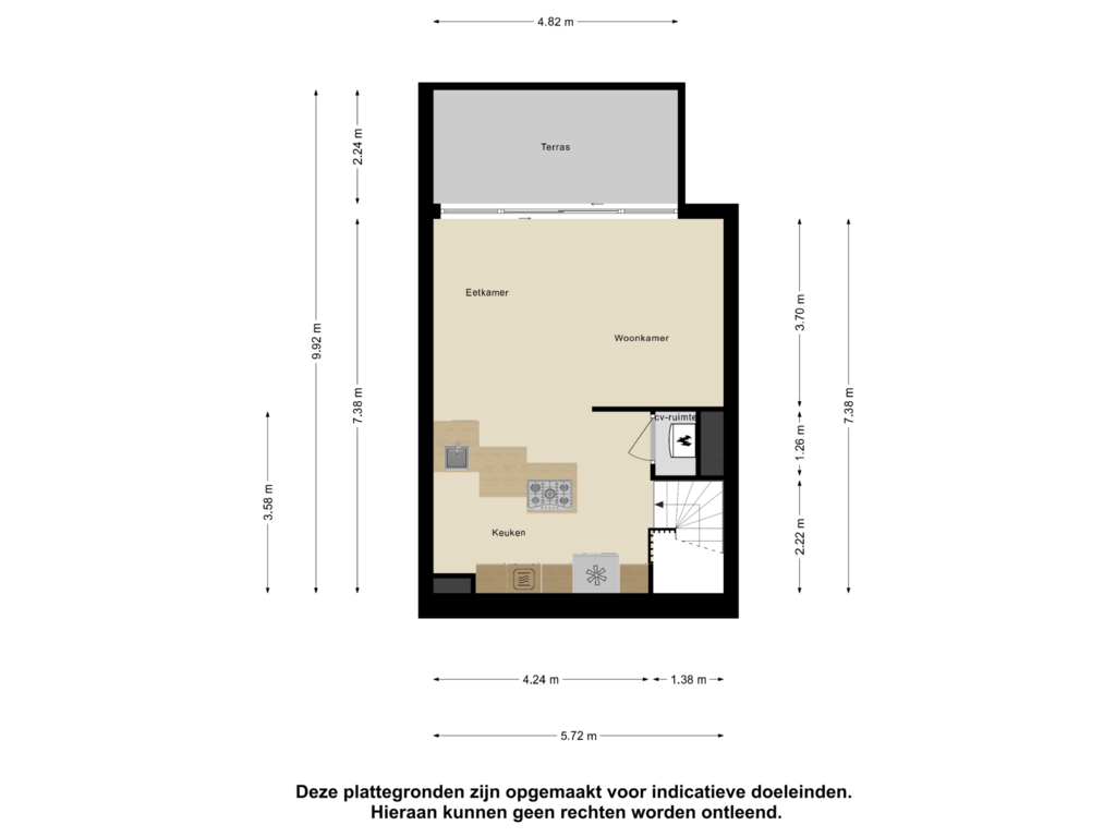 View floorplan of Eerste Verdieping of Argonautenweg 33-B