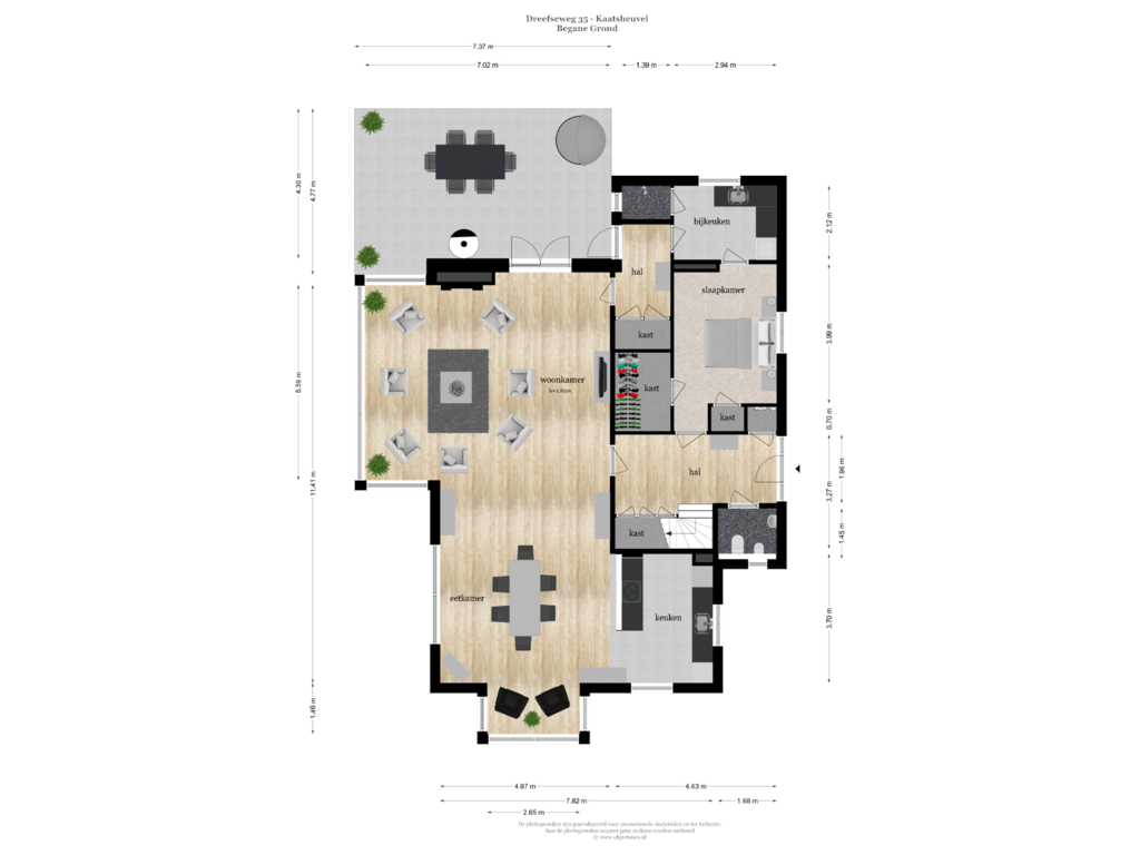 View floorplan of Begane Grond of Dreefseweg 35