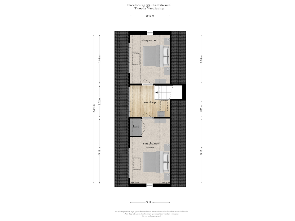 View floorplan of Tweede Verdieping of Dreefseweg 35