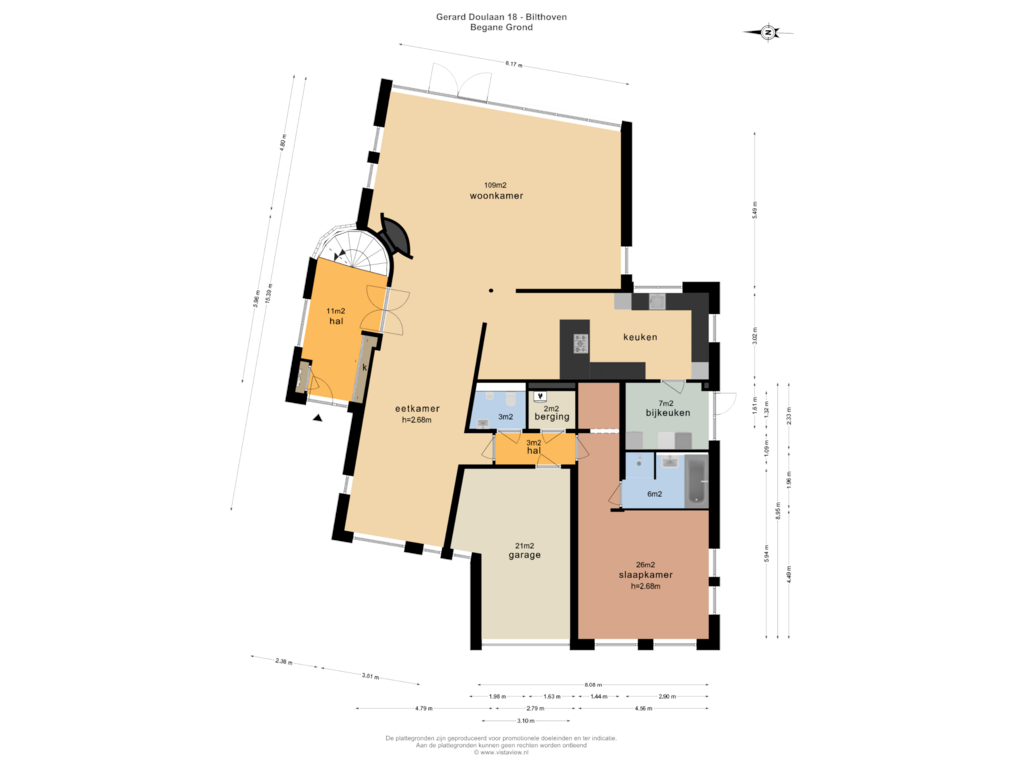 View floorplan of BEGANE GROND of Gerard Doulaan 18