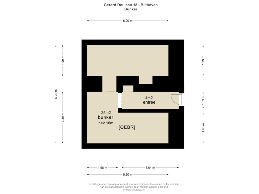 View floorplan of BUNKER of Gerard Doulaan 18