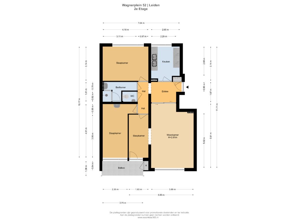 Bekijk plattegrond van 2e Etage van Wagnerplein 52