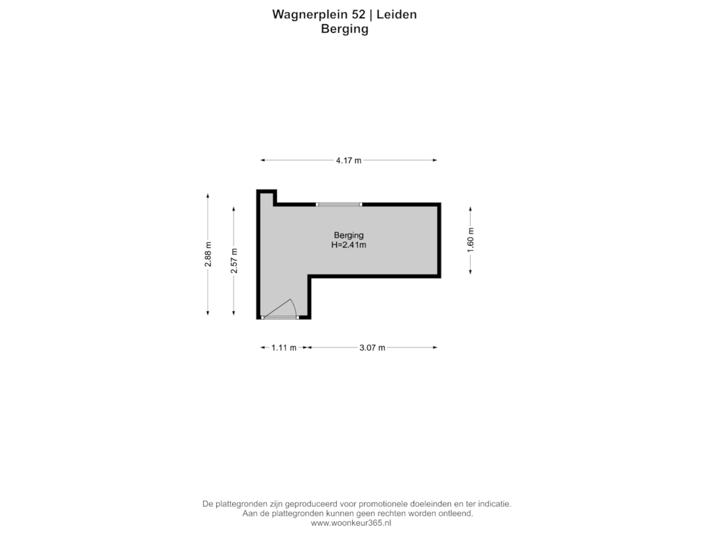 Bekijk plattegrond van Berging van Wagnerplein 52