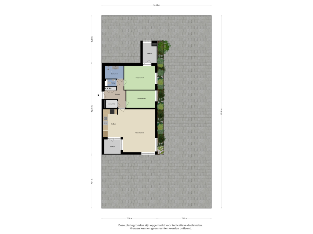 View floorplan of Appartement-Tuin of Maartje Offerspad 16