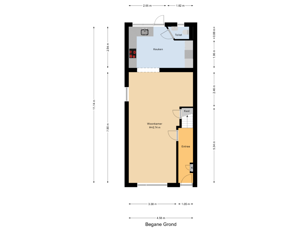 View floorplan of Begane Grond of Nieuwpoortslaan 170