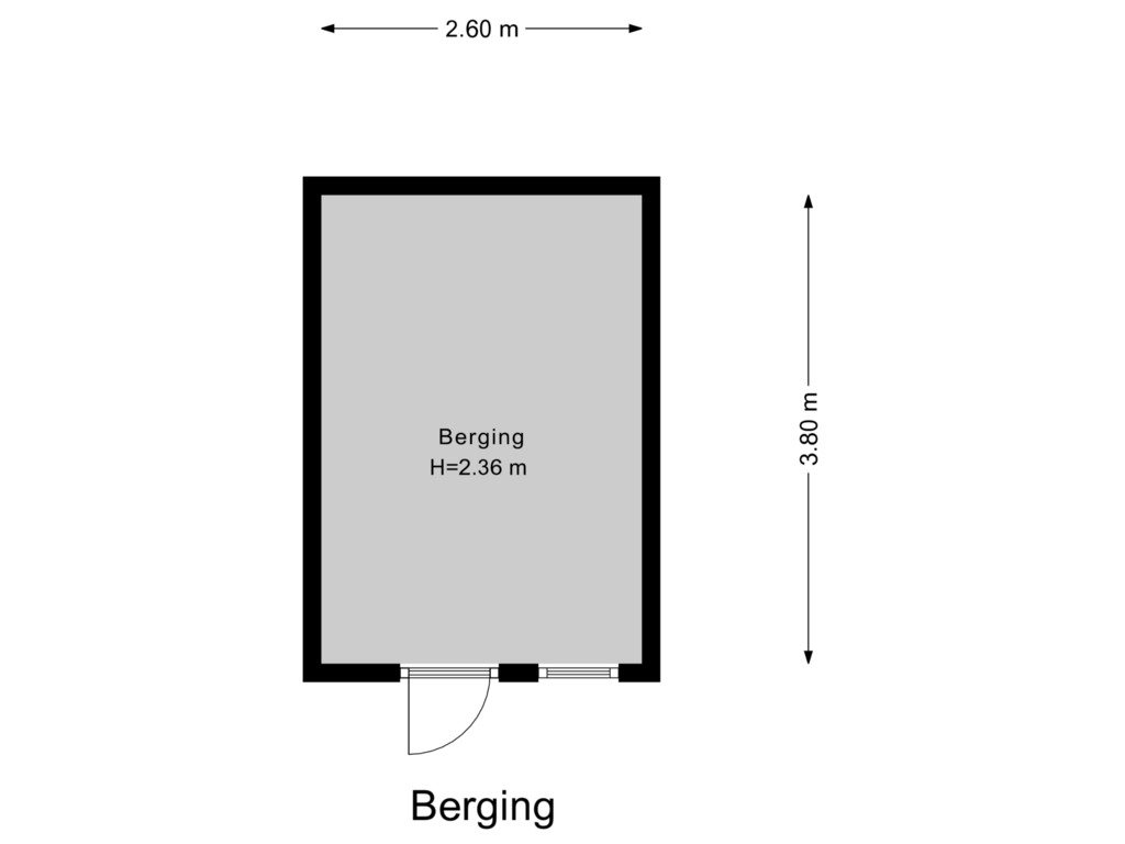 View floorplan of Berging of Nieuwpoortslaan 170