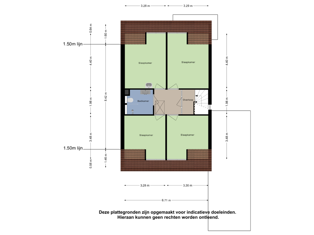 Bekijk plattegrond van Eerste Verdieping van Bruorren Halbertsmastrjitte 11-A