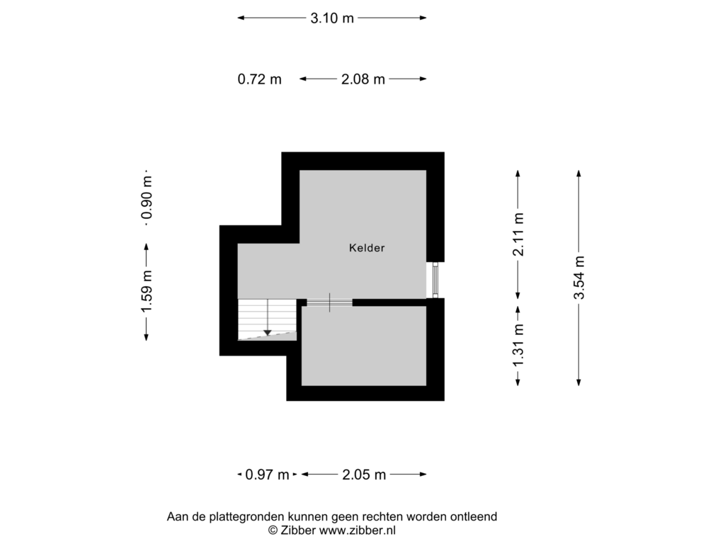 Bekijk plattegrond van Kelder van Asterstraat 19