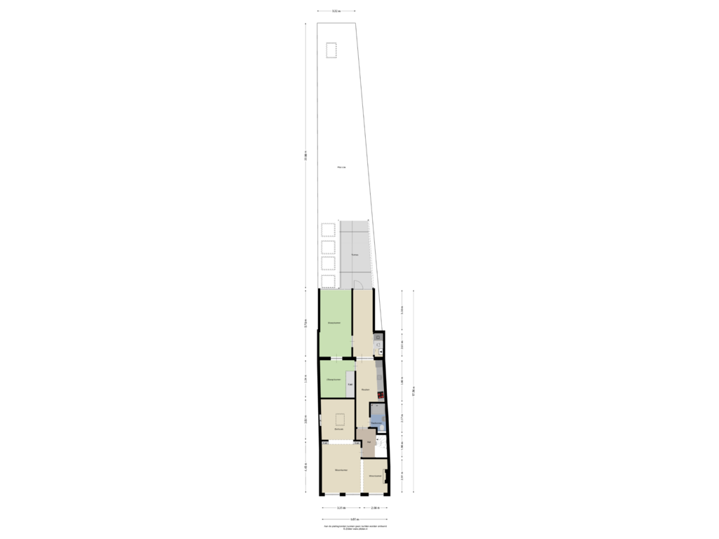 View floorplan of Eerste Verdieping of Hooghuisstraat 14-A