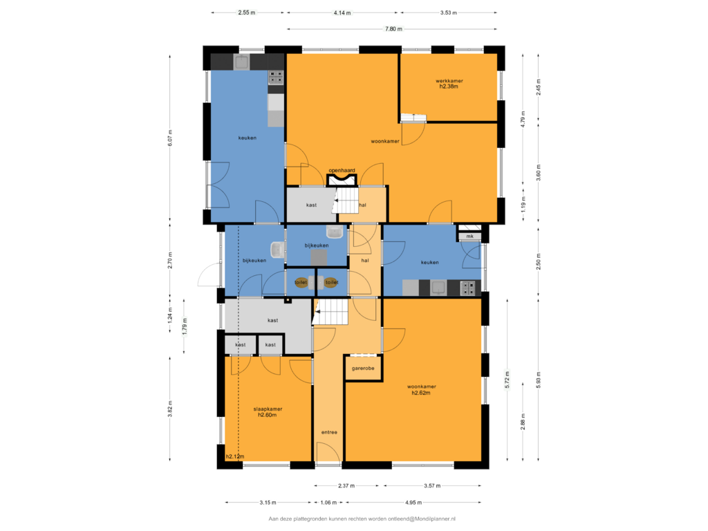 View floorplan of Begane grond of Deventerweg 72