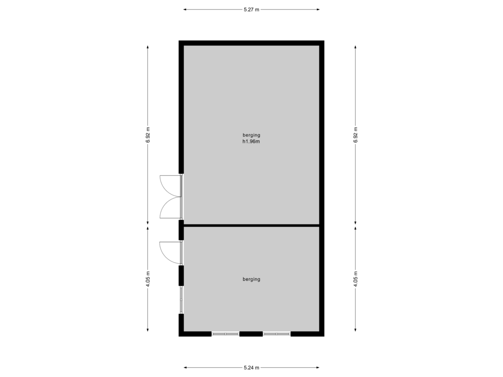 View floorplan of Berging of Deventerweg 72