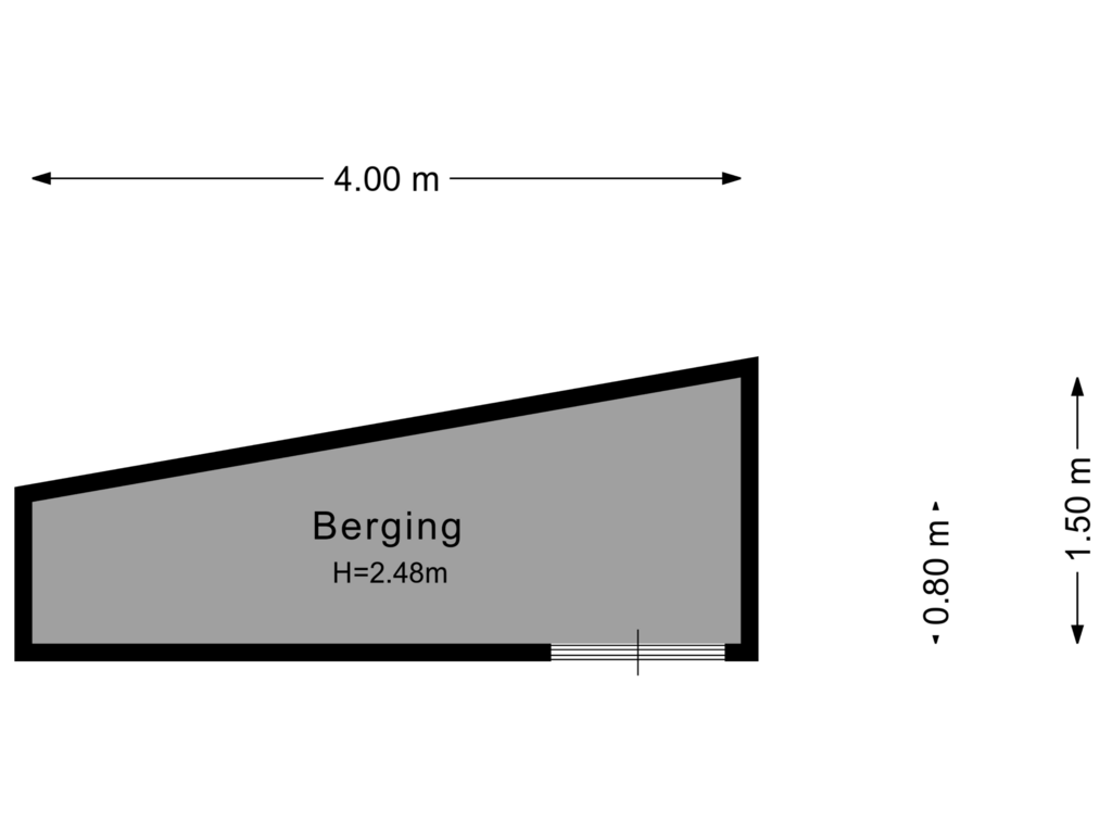 Bekijk plattegrond van Berging van Vijverlaan 62