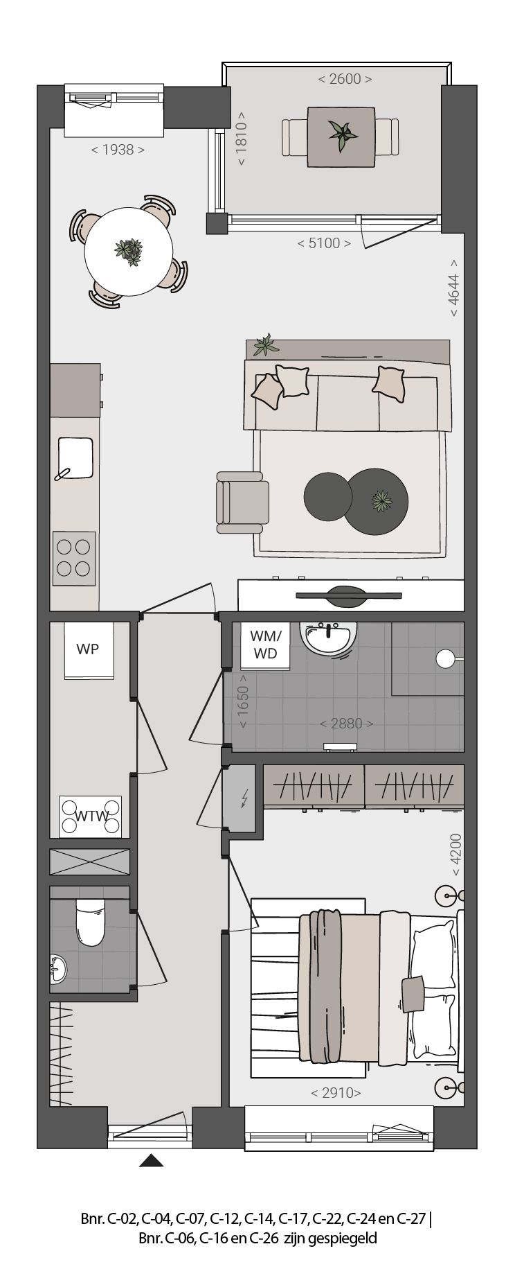 Foto 5 van Appartement (Bouwnr. C-26)