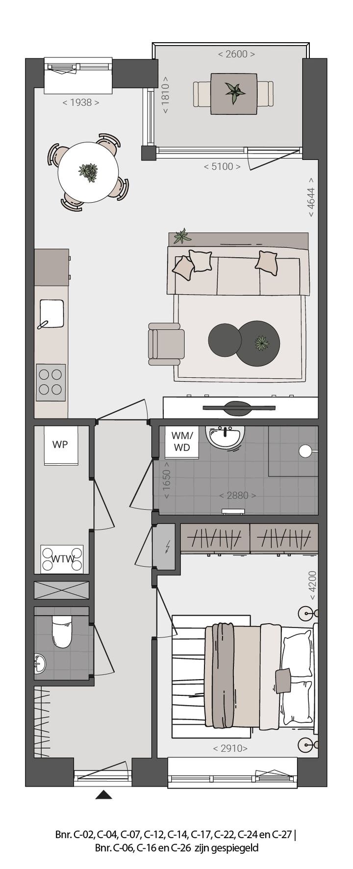 Foto 5 van Appartement (Bouwnr. C-14)