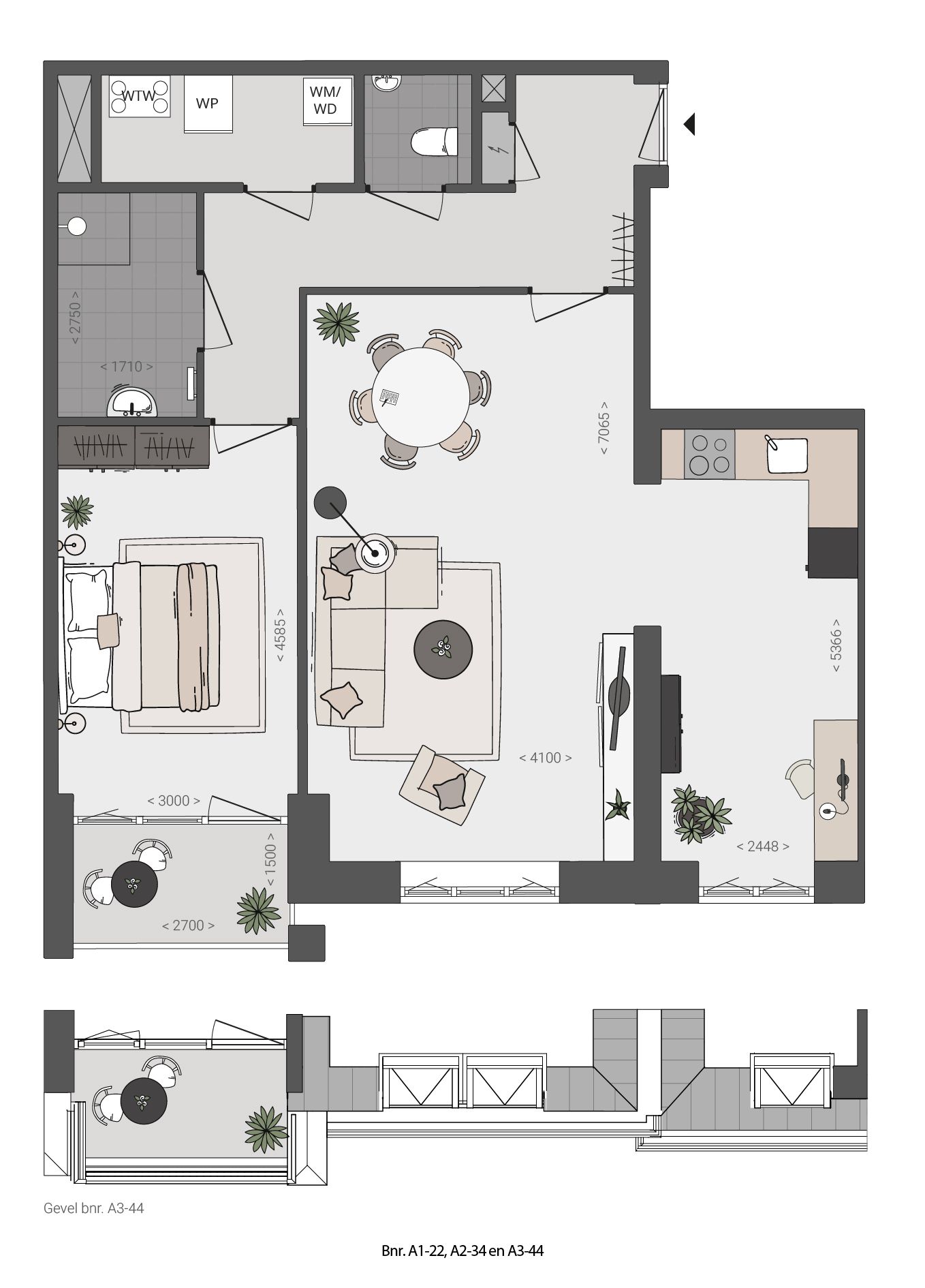 Foto 4 van Appartement (Bouwnr. A3-44)