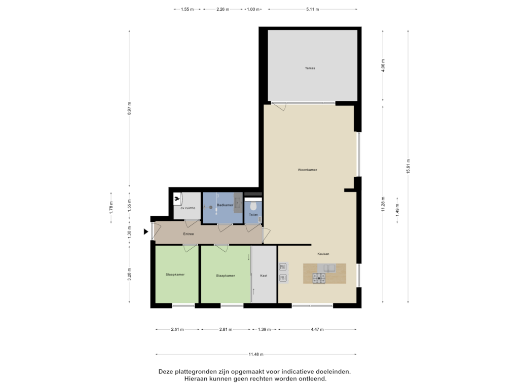 Bekijk plattegrond van Appartement van Noordwaarts 160