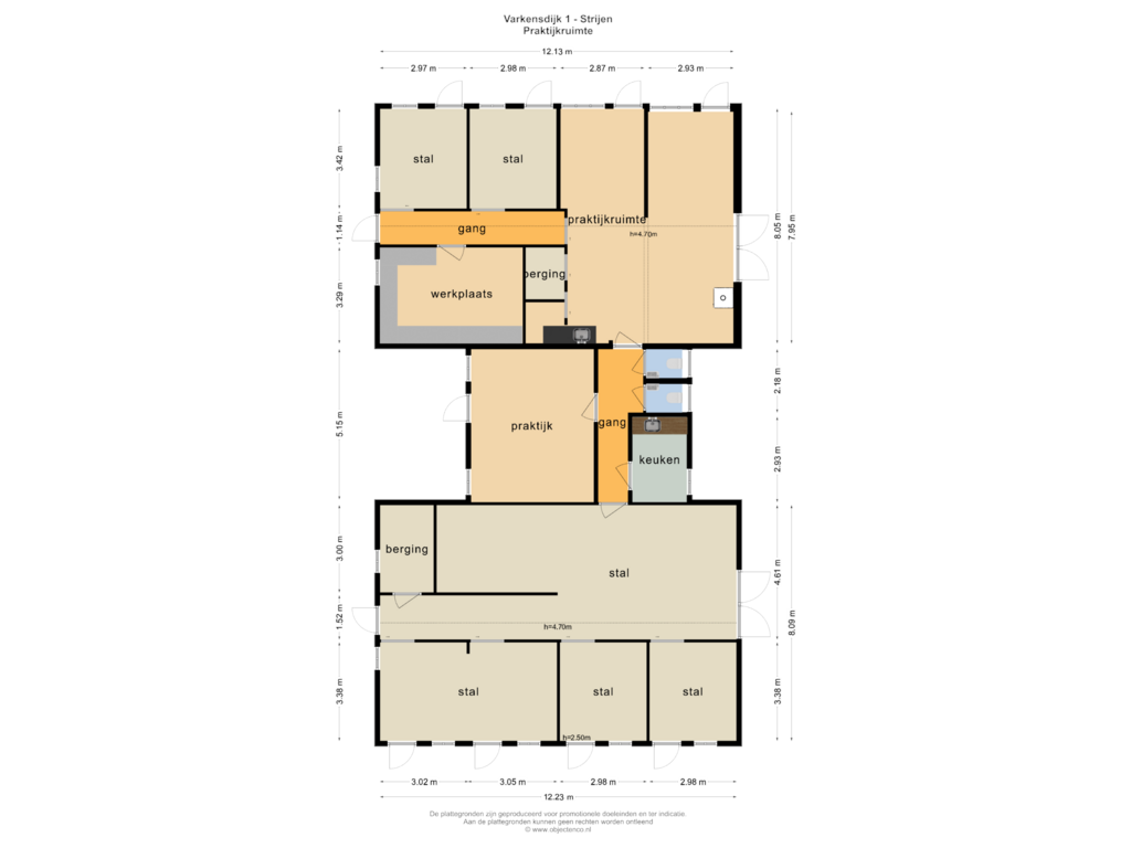 View floorplan of PRAKTIJKRUIMTE of Varkensdijk 1